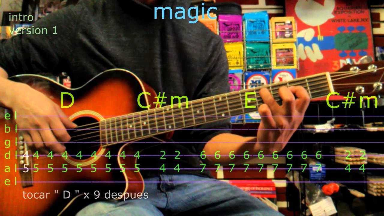 magic coldplay acordes en guitarra