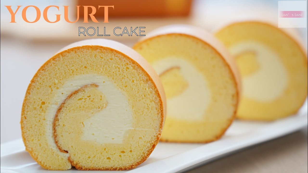 Heavenly Soft And Fluffy Yogurt Roll Cake! 酸奶蛋糕卷