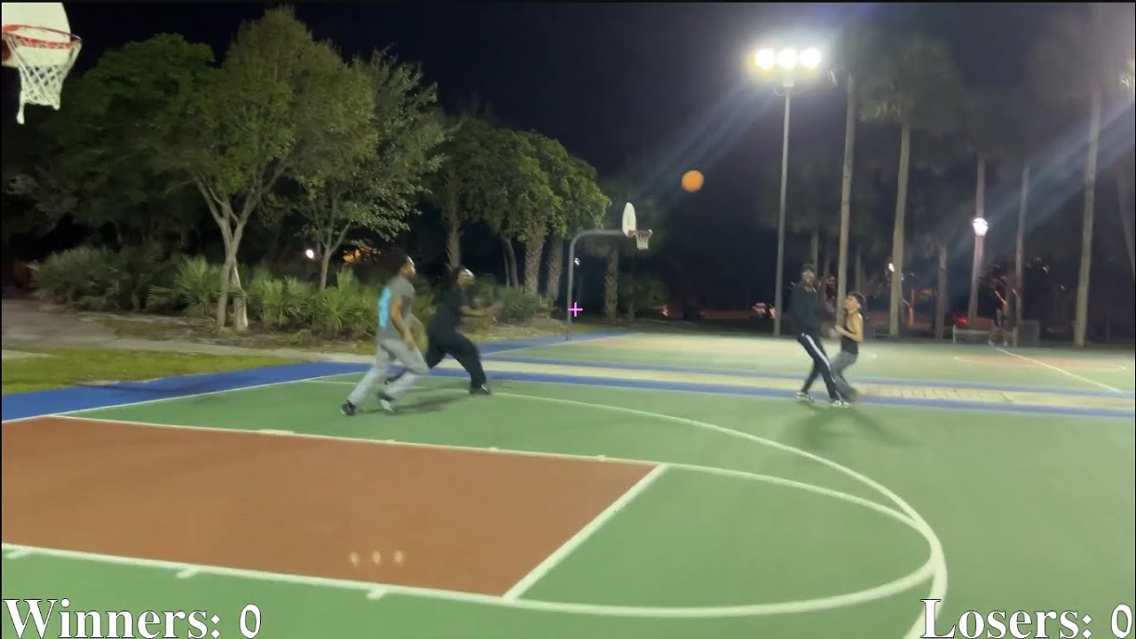 Intense 2v2 Basketball at local park