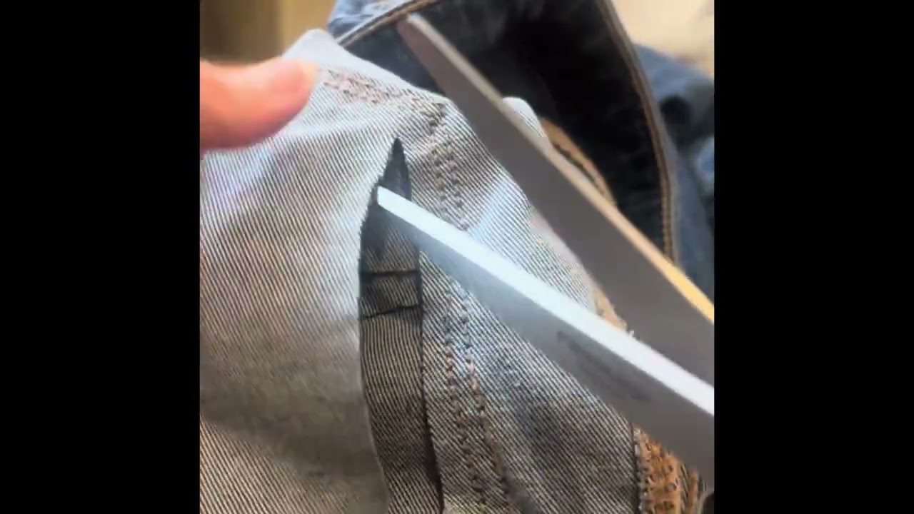 Instant booty lift - easy DIY jeans hack - cut out inside lining of back pockets
