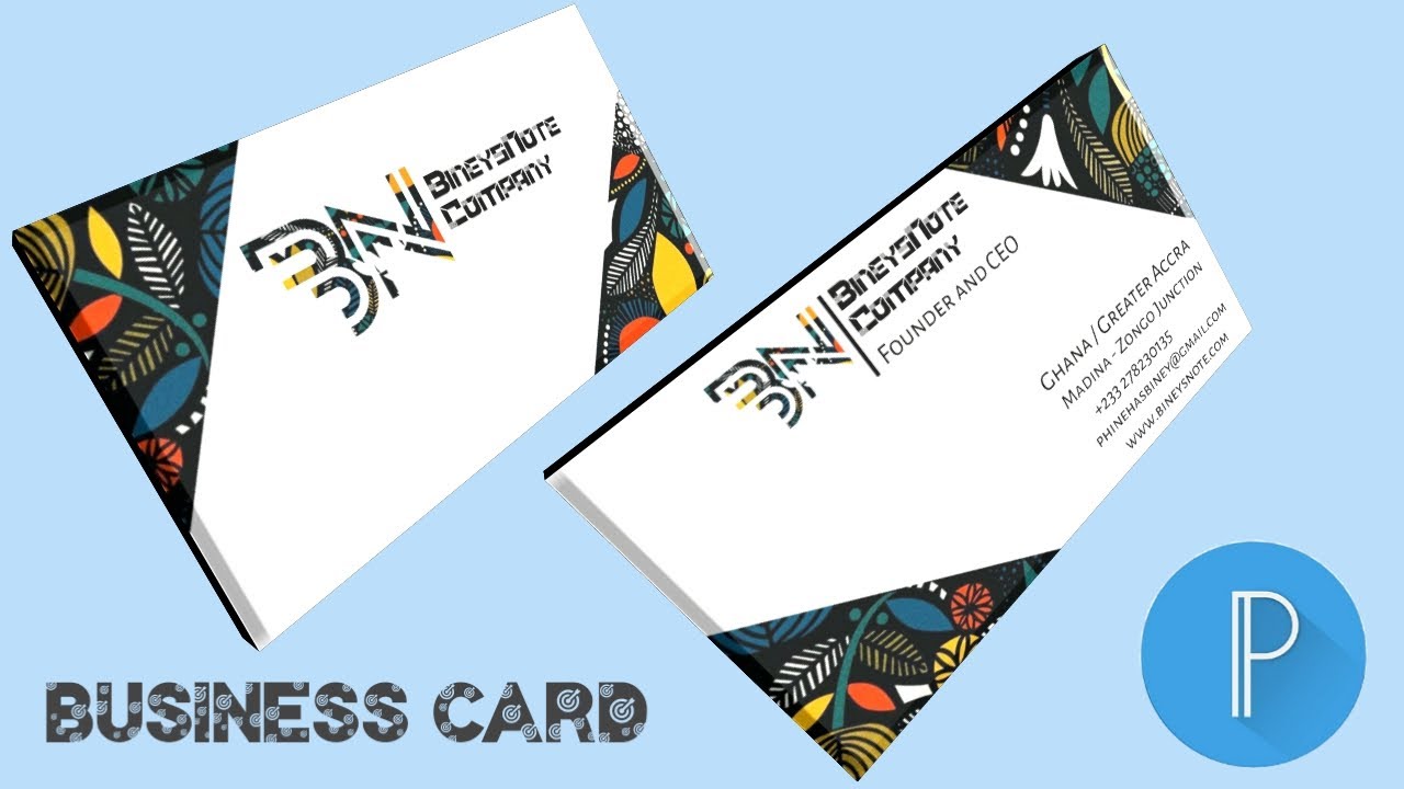 Business card design with your phone || PixelLab
