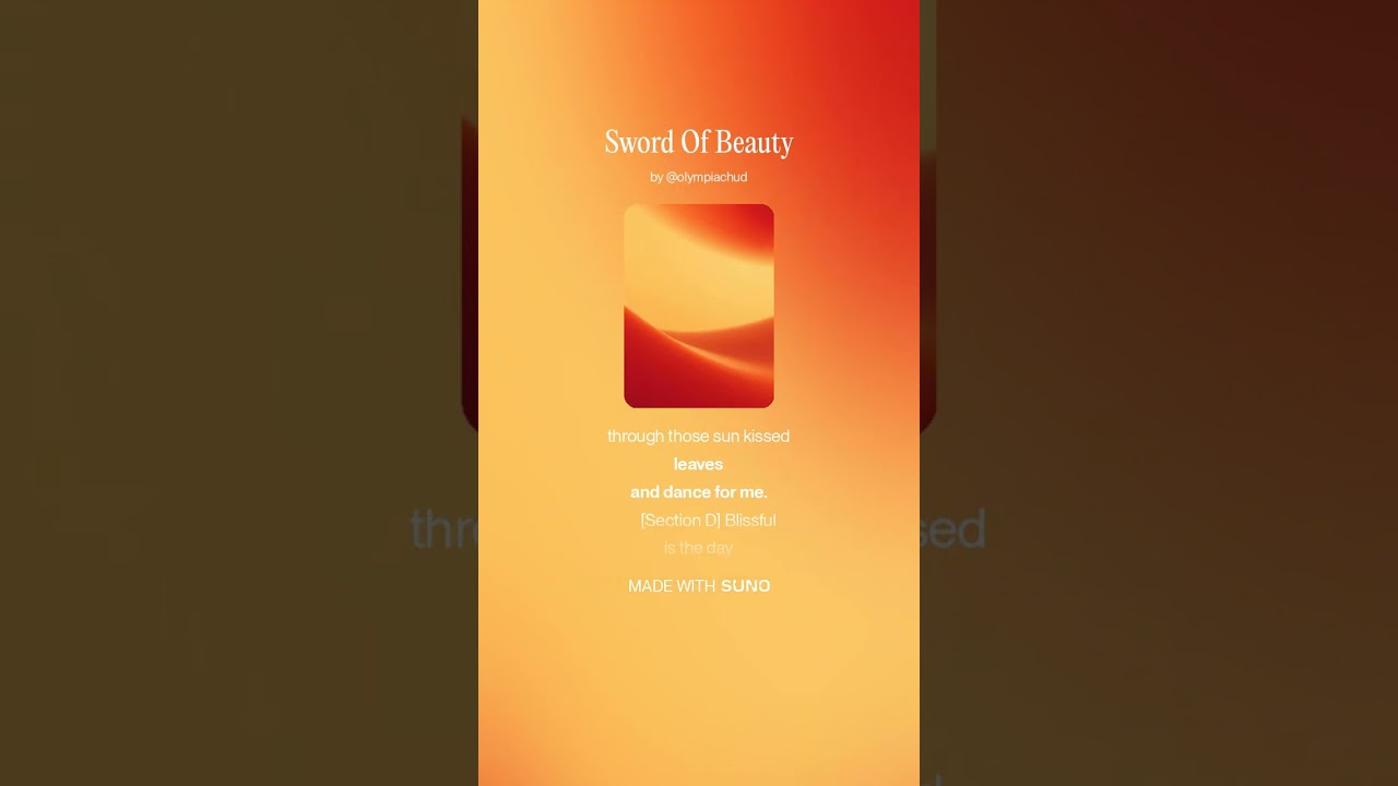 Sword Of Beauty (To My Dearest Wife)