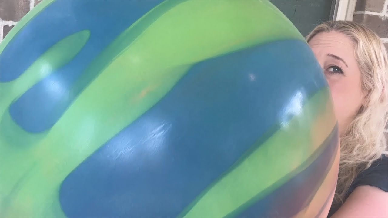A blew up a big Groovy Wubble Bubble ball and then Sasuke bounced on it