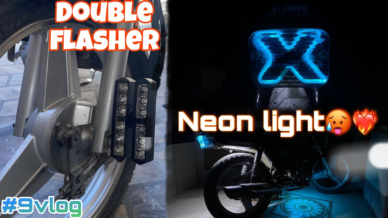 Neon light🥵❤️‍🔥 | splendor neon light modifid| splendor back light 
