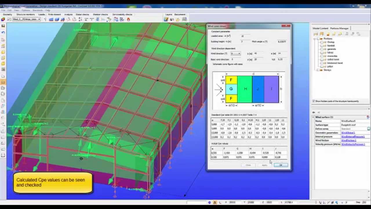 Automatic meteorological load generation in ConSteel 9