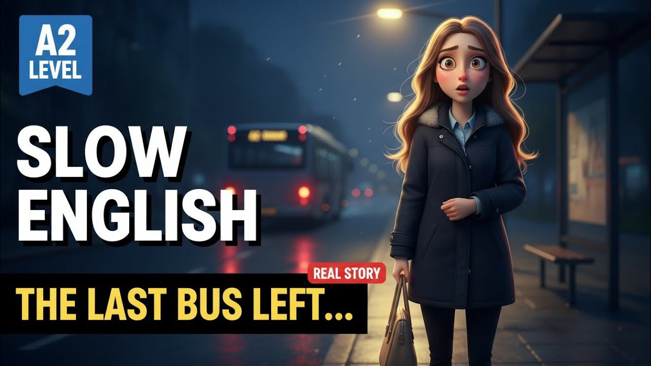 I Missed the Last Bus! | Slow English Listening Story (A2 Level)