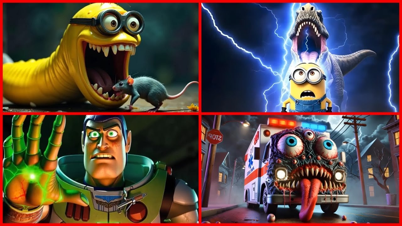 HUNGRY STAR 🆚 Ambulance Monster 🆚 McQueen  🆚 THOMAS 🎶 Tiles Hop