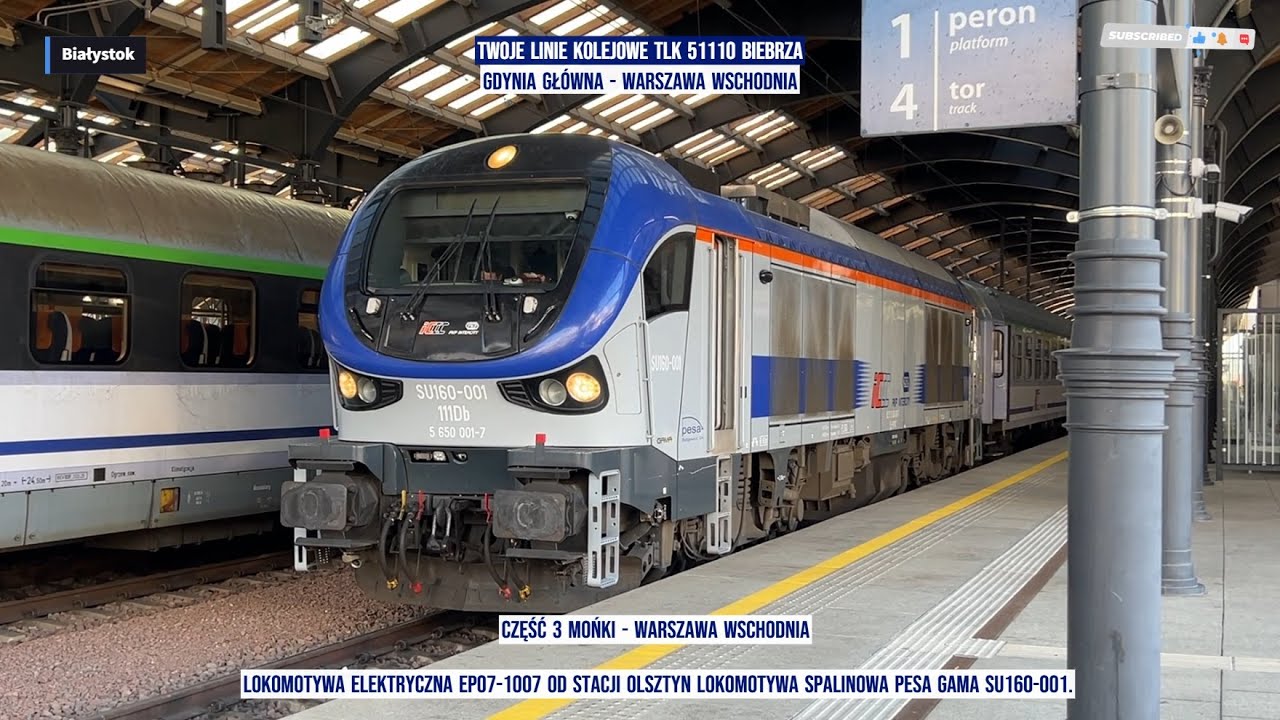 Twoje Linie Kolejowe TLK 51110 BIEBRZA Gdynia Główna - Warszawa Wschodnia z tyłu pociągu rear view 3