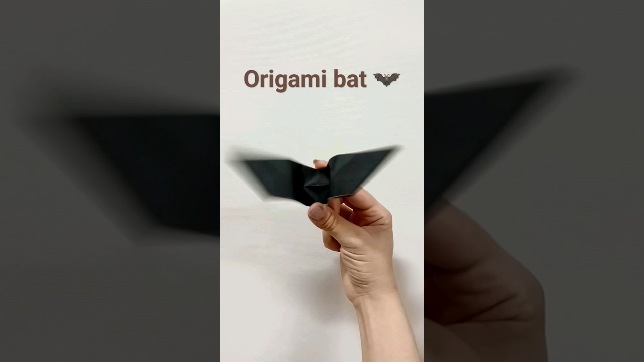 Super easy bat 🦇 origami flapping bat #shorts #diy