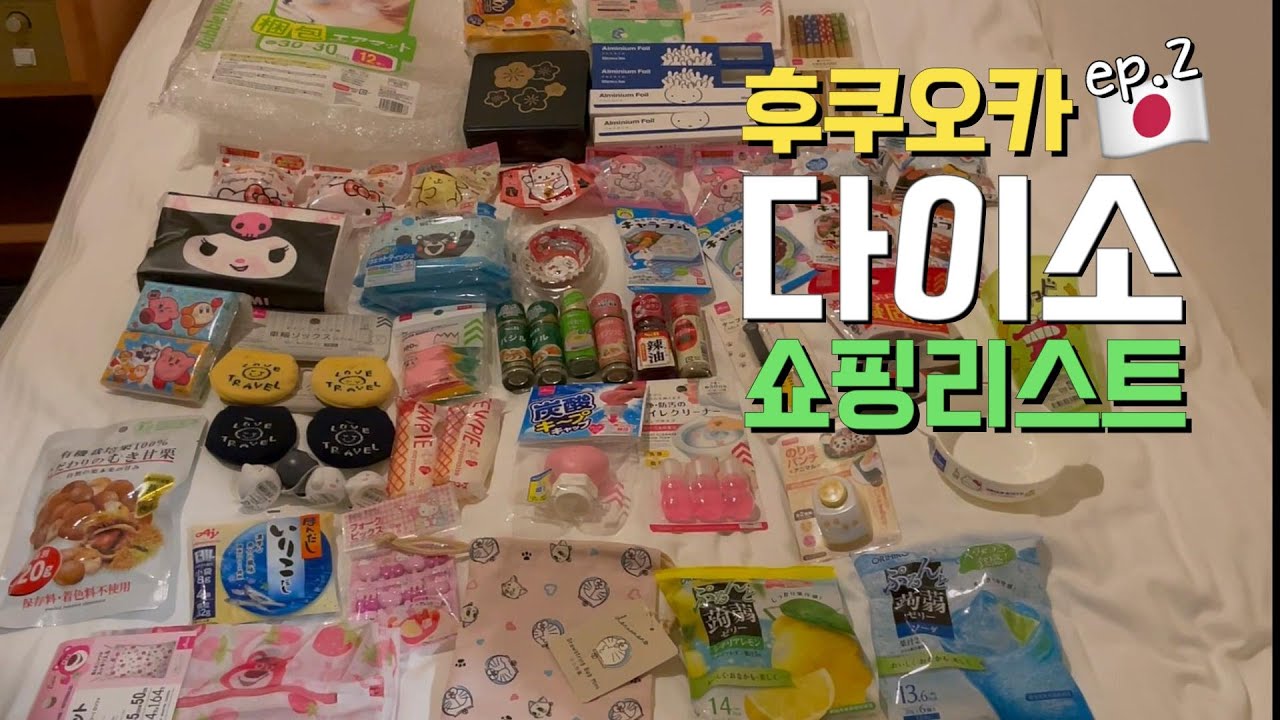 🇯🇵후쿠오카 2박3일 (ep.2) 다이소 50가지 쇼핑영상