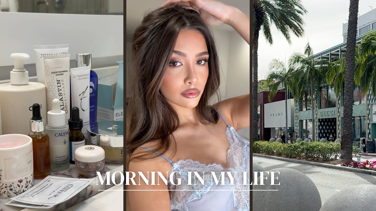 a morning in my life living in beverly hills | skincare routine, grocery shopping, & more.