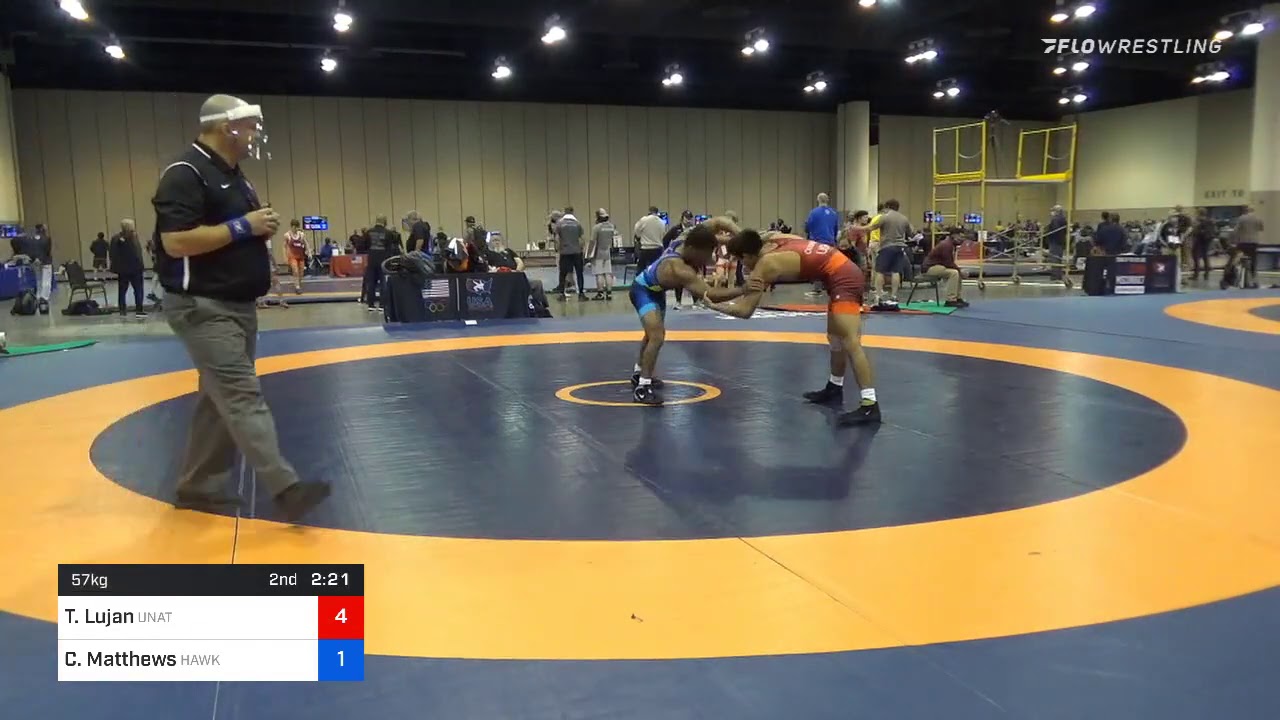 57 Kg Prelims Tristan Lujan Unattached Vs Charles Matthews Hawkeye Wrestling Club