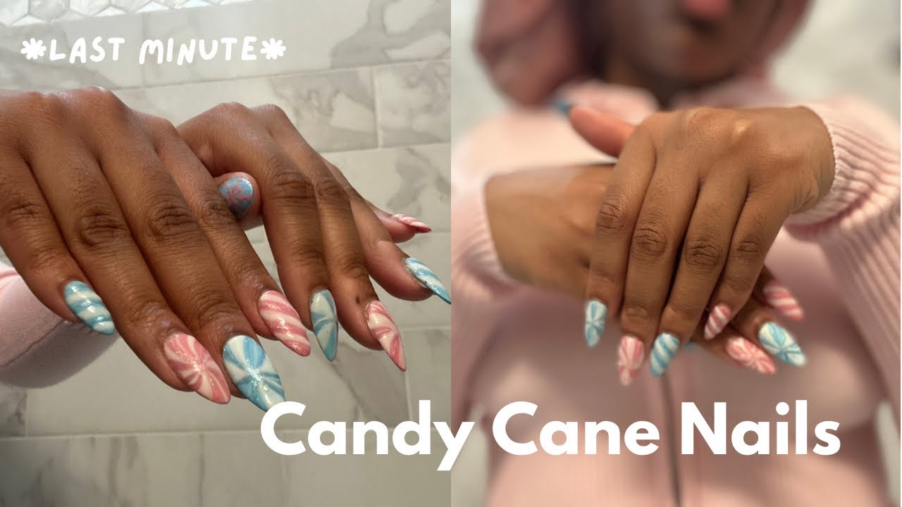 LAST MINUTE peppermint nails 