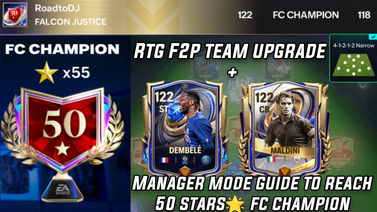 50🌟 Руководство по тактике в режиме менеджера F2P для FIFA Champion | Улучшение команды TOTY | Се...