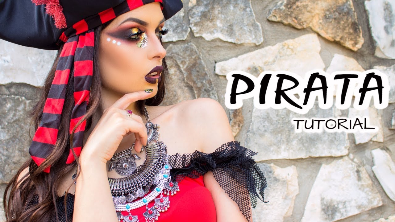 MAQUILLAJE DE PIRATA EN HALLOWEEN 🎃 + SORTEO GANADORAS