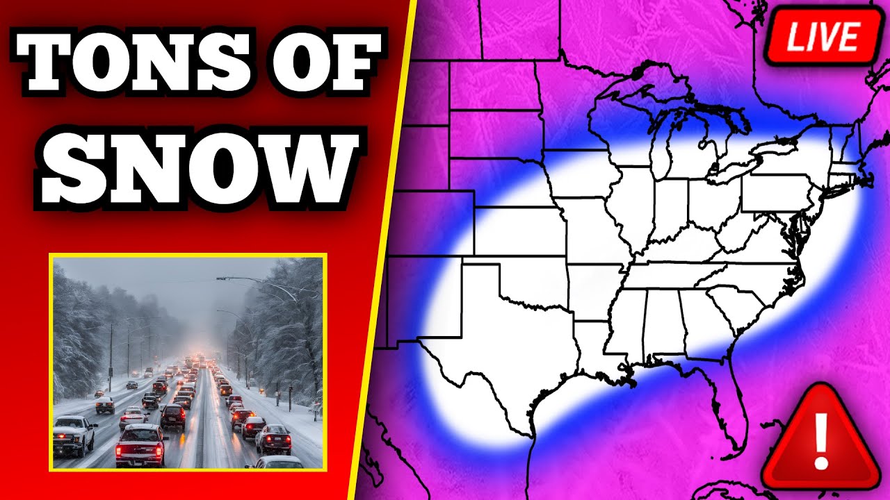 🔴 BREAKING Winter Storm Update - HUGE SNOW INCREASE & Ice Storm Coming - Live Update