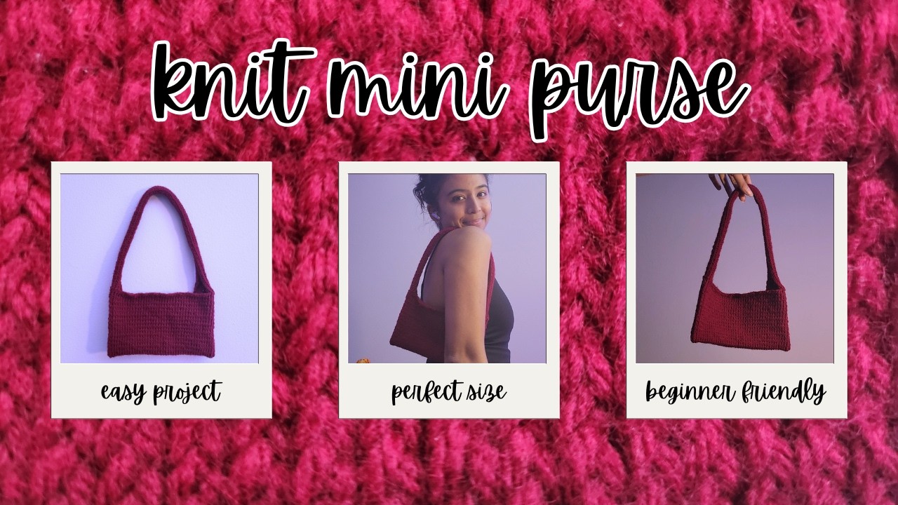 knit purse | beginner friendly | knit with me