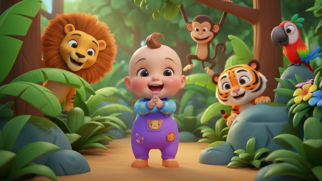 Canción del Escondite de los Animales 🐵🌿 | Baby Song Español para Niños 👶