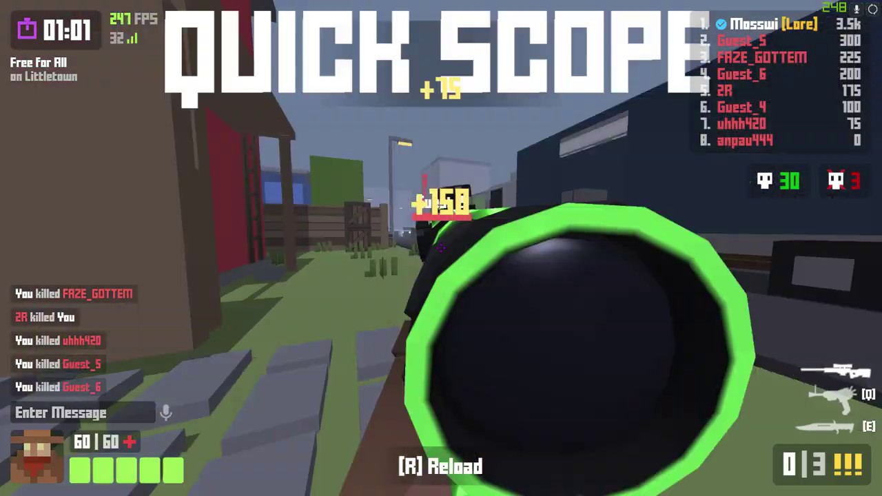 Krunker Sniper Gameplay