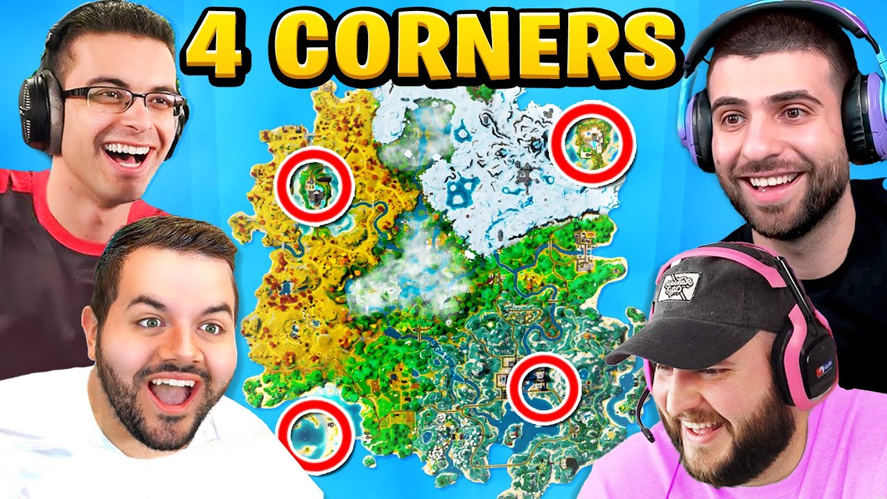 The 4 CORNER CHALLENGE in Fortnite Season 4!