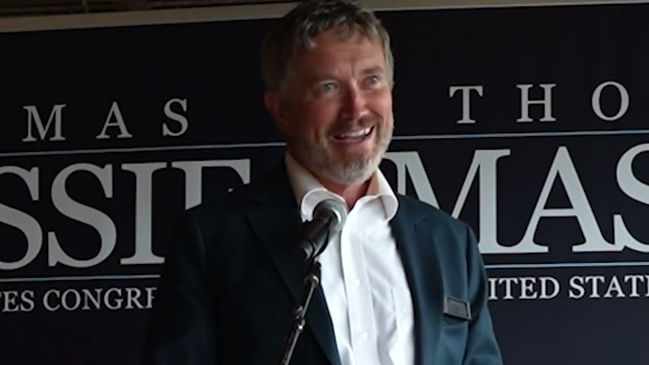 Rep. Thomas Massie impersonates President Donald Trump during campaign stop in Kentucky