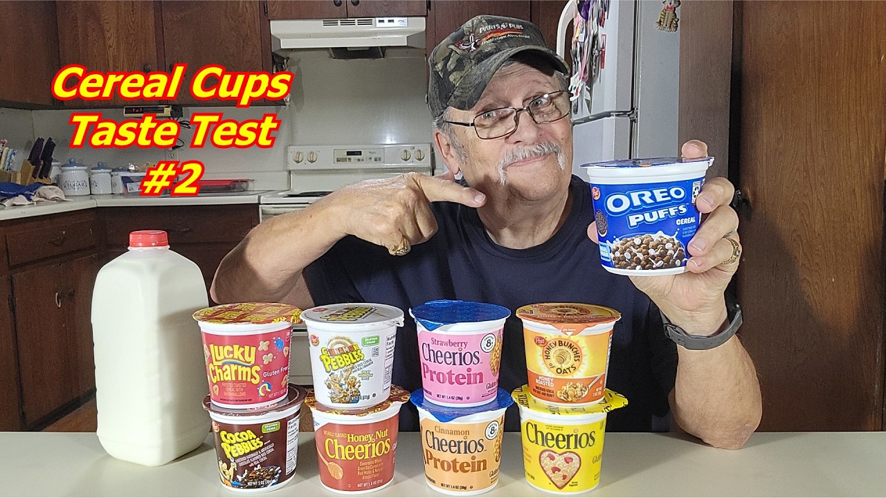 Old Man Tries 9 More Cereal Cups Which One Is The Best Taste Test and Rating