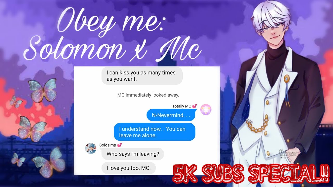Obey me texts: SOLOMON X MC ( A misunderstanding ) { 5k SPECIAL!! }