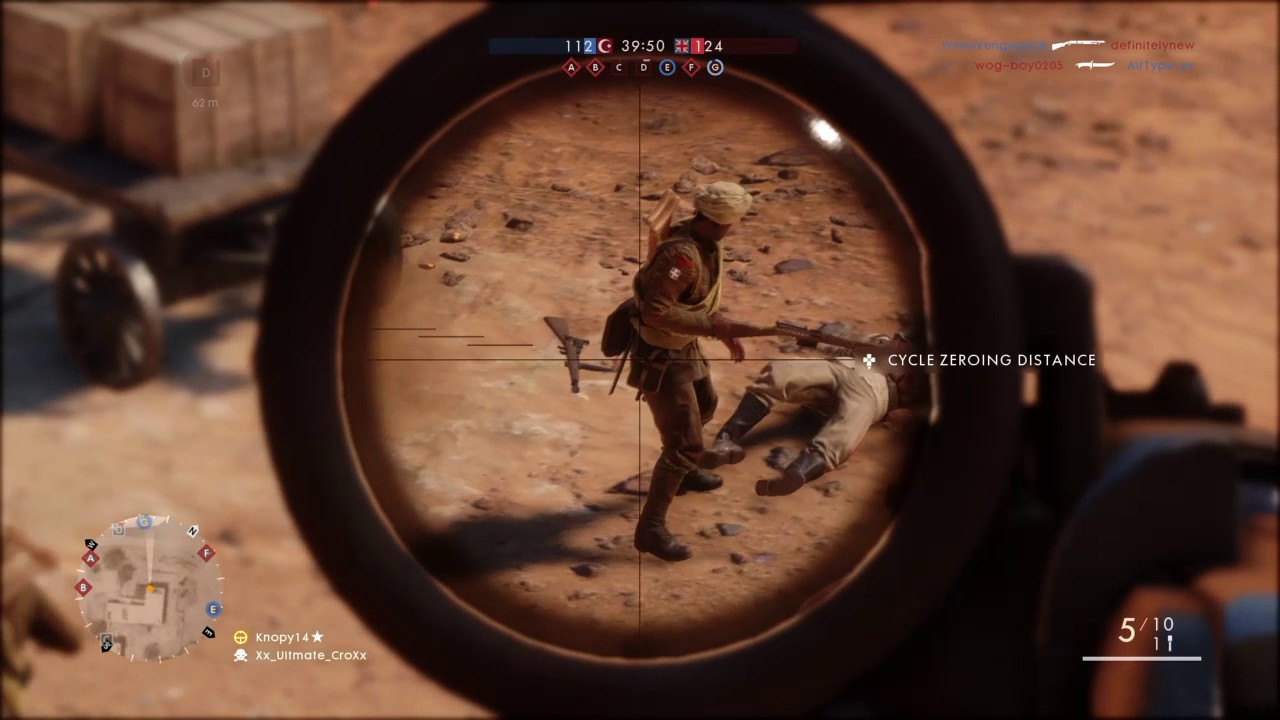 Battlefield 1 gameplay, 370m head shot