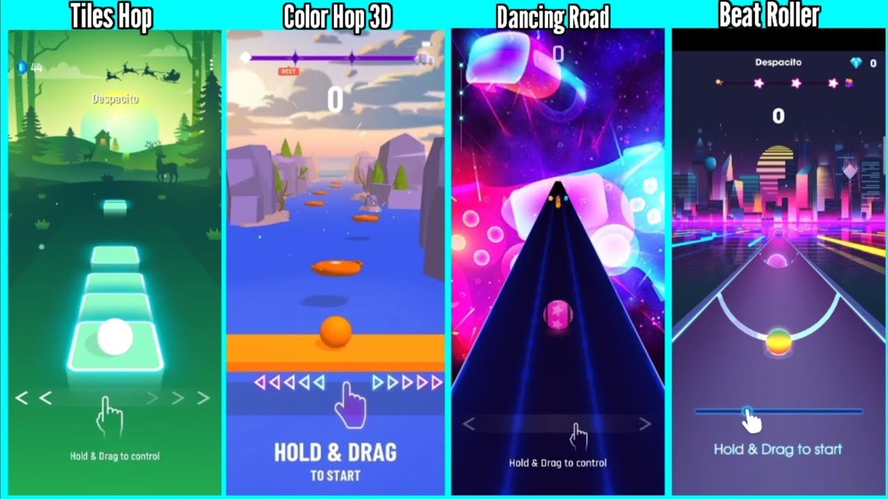 Despacito - Tiles Hop Vs Color Hop 3D Vs Dancing Road Vs Beat Roller