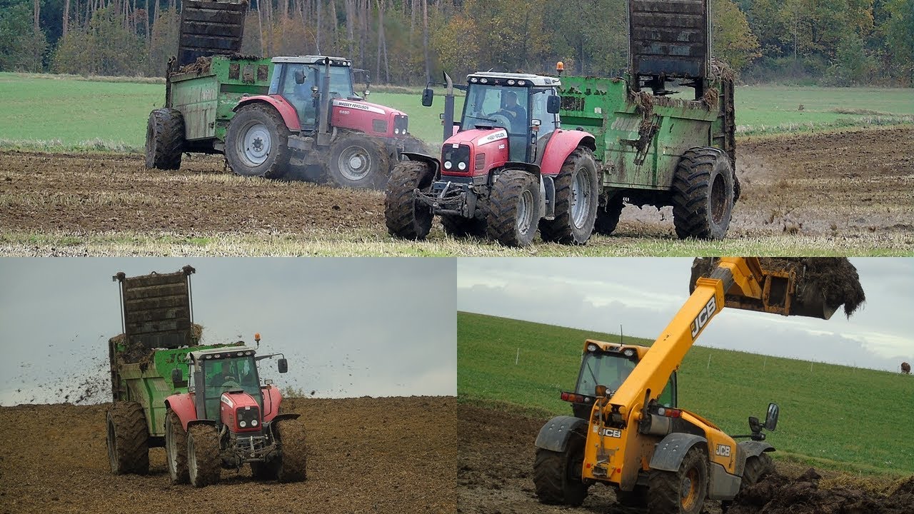 Wożenie Obornika 2018/ 2x Massey Ferguson 6490 & Joskin