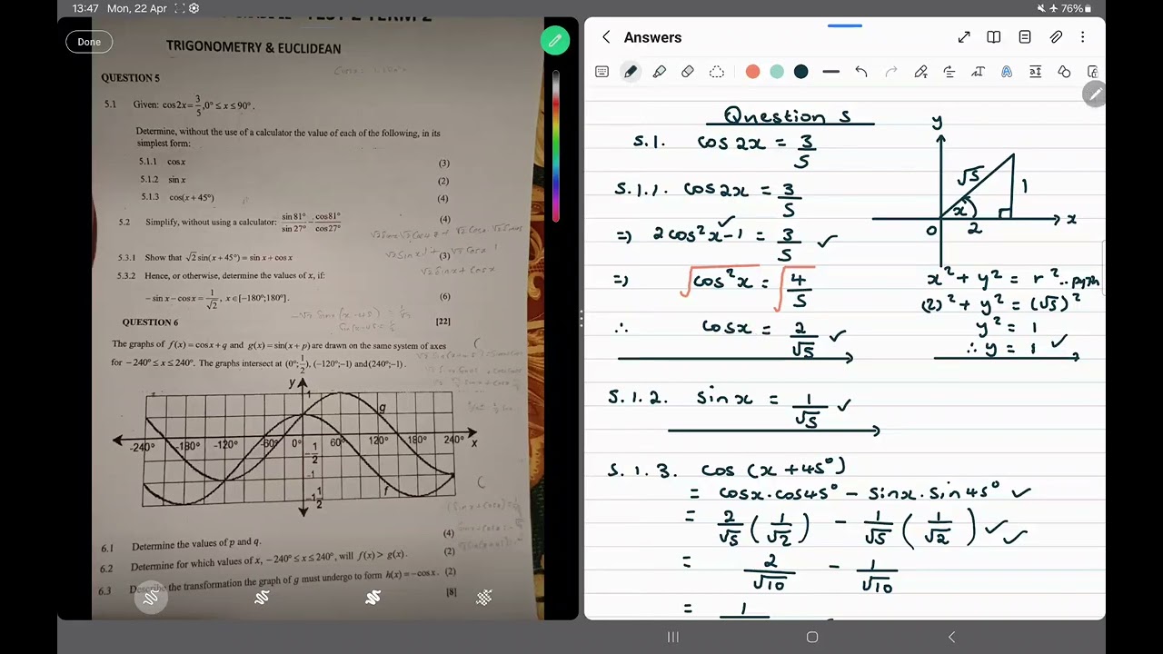 Mathematics P2/ Grade 12: Trigonometry & Euclidean  Geometry  @ zamokuhlemakhamba