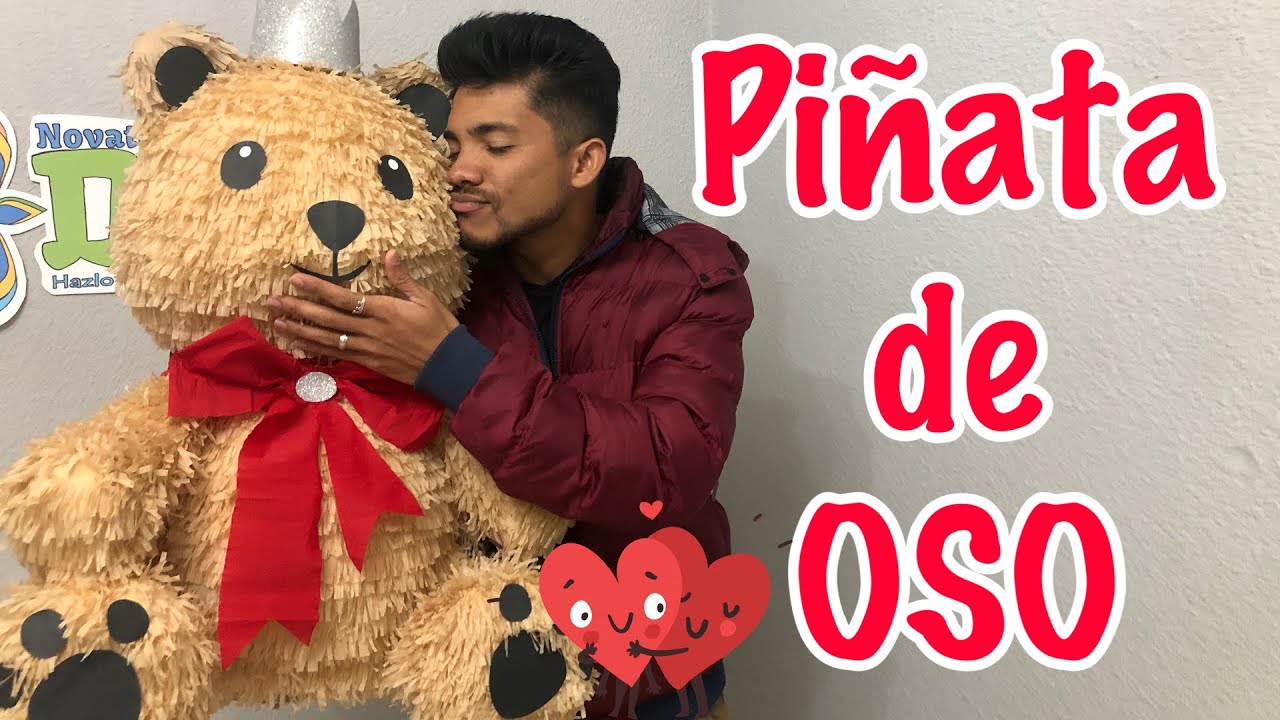 Como hacer una piñata de OSO para SAN VALENTÍN ❤️ / Novatos Diy