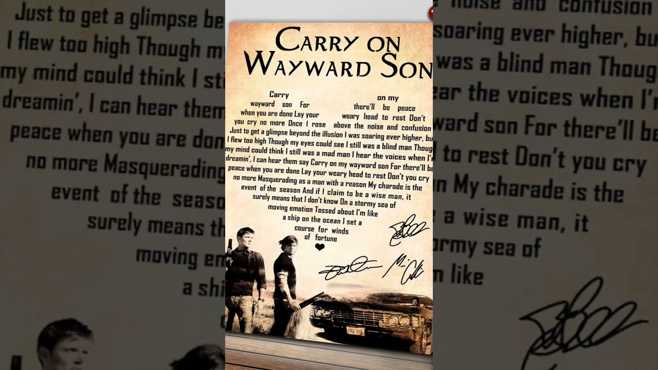 Kansas - carry on my wayward son lirik bag 2