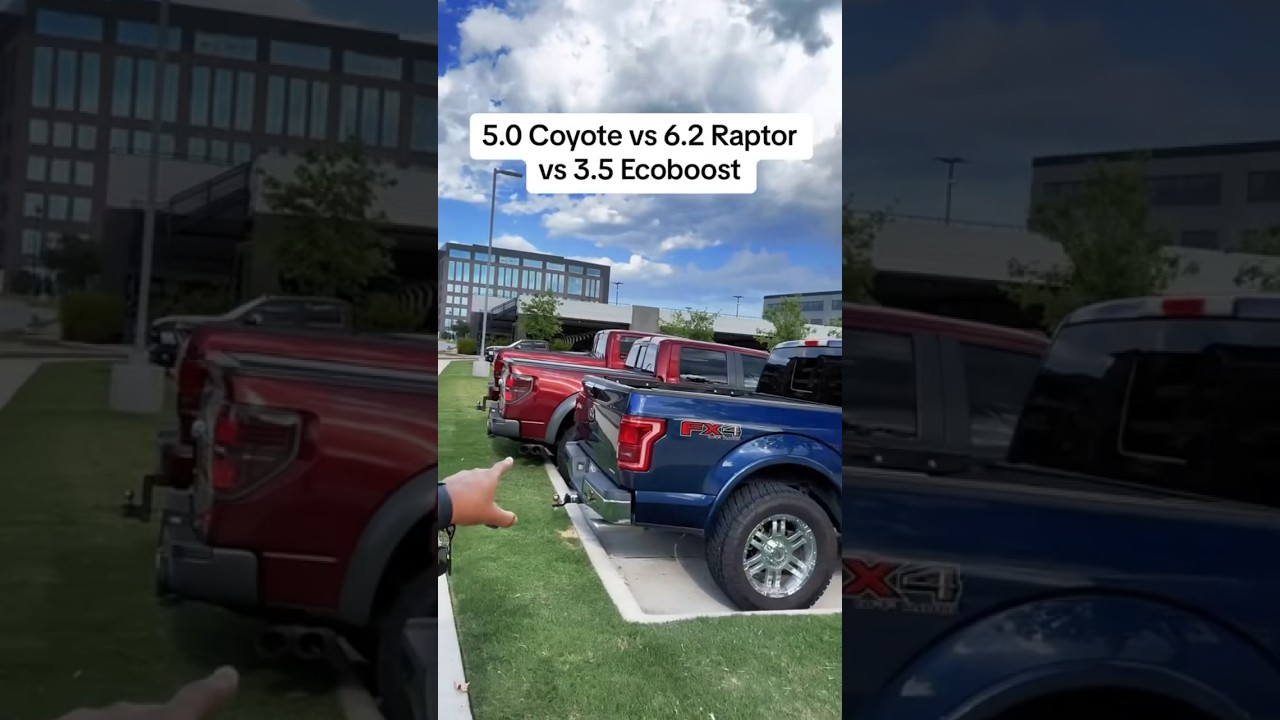 5.0 Coyote vs 6.2 Raptor vs 3.5 Ecoboost Dźwięk wydechu