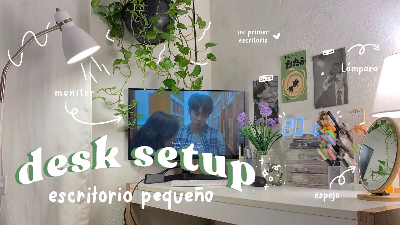 Organizando mi pequeño escritorio + cozy aesthetic🍡