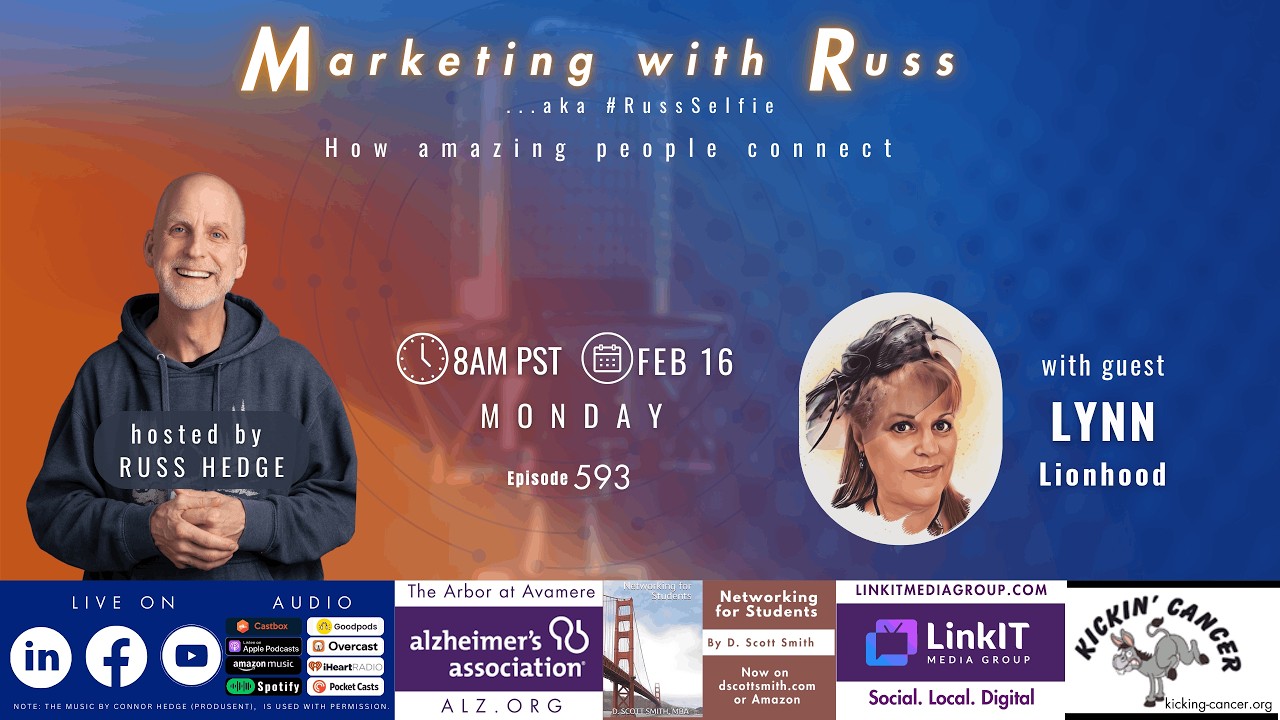 Marketing with Russ...aka #RussSelfie, Episode 593, with Lynn Lionhood