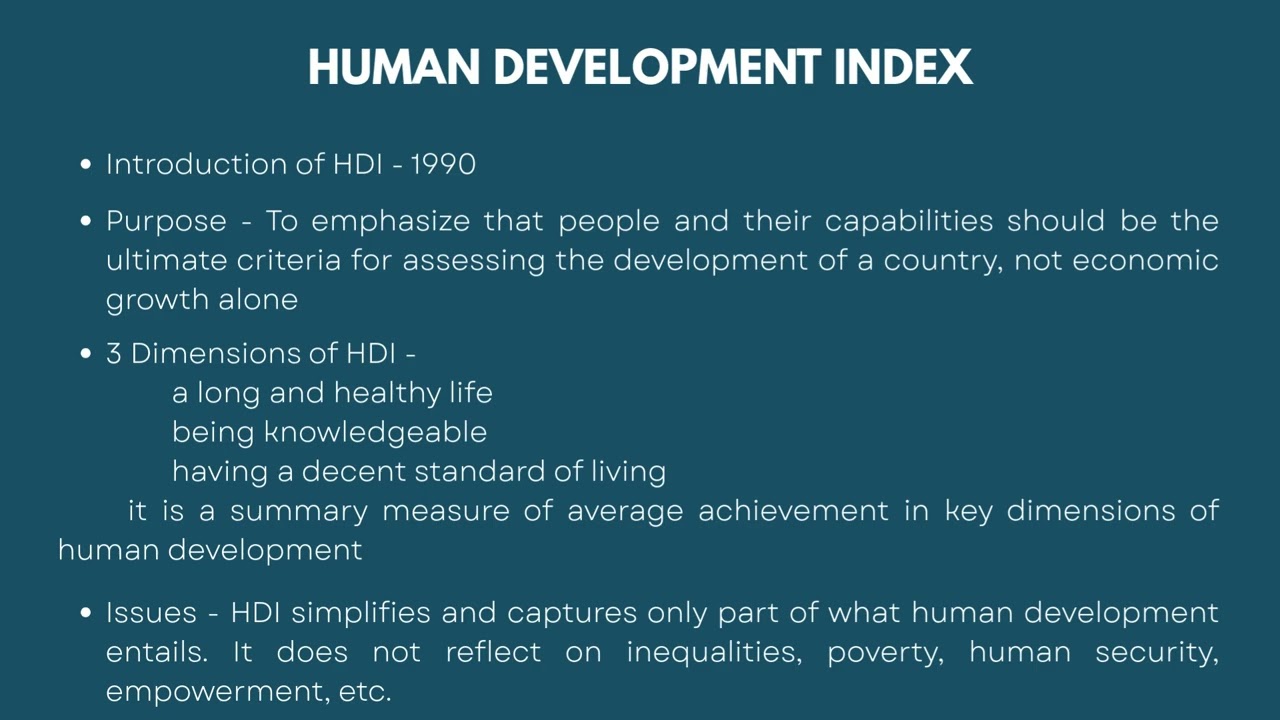 Human Development Index (HDI)