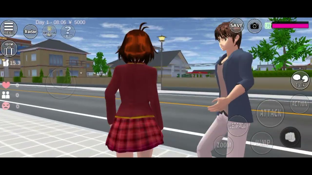 Sakura going to the school