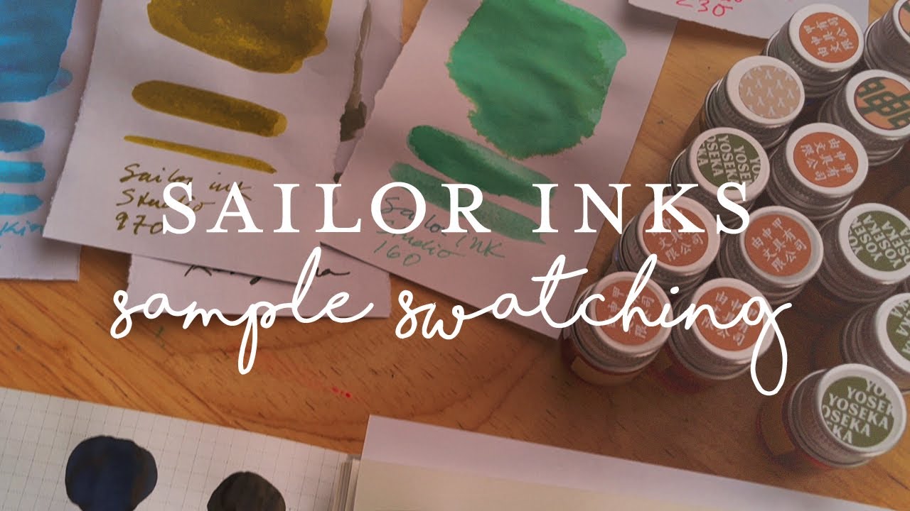 Sailor ink samples from Yoseka Stationary