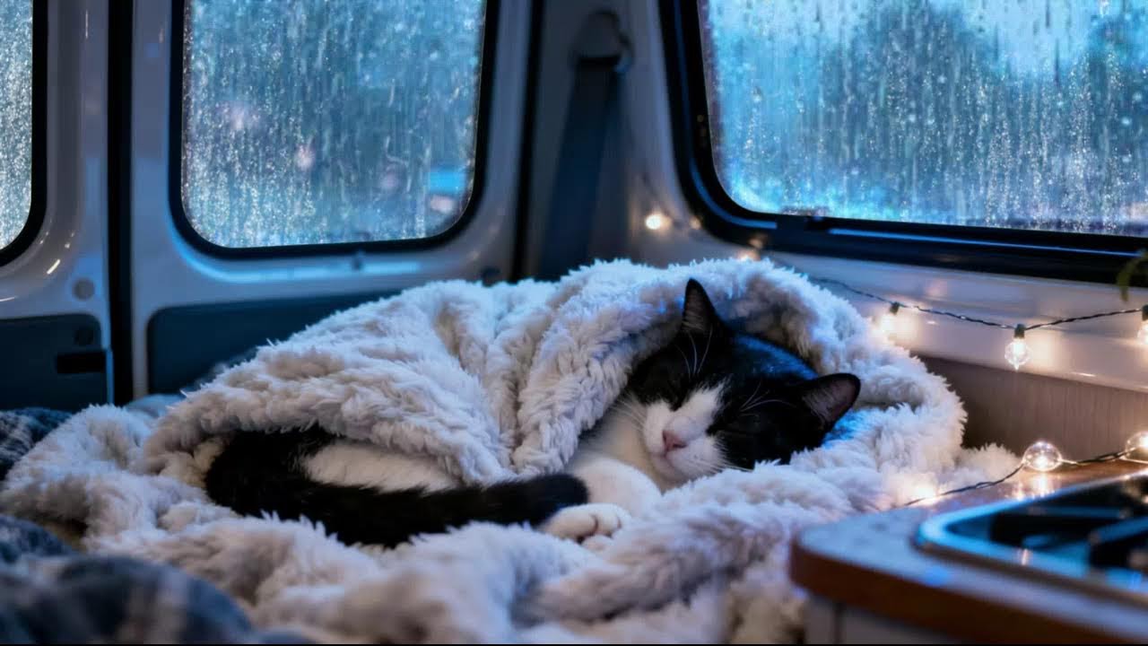 Comforting Rain Sounds on Car Roof at Night | Sleep Instantly