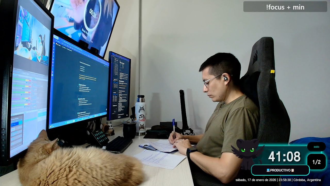 🌧️ Study With Me - 60/10 de organización real con lluvia de fondo