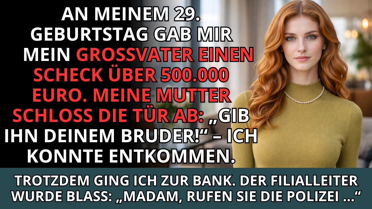 „Unterschreib den Scheck, oder wir rufen 911“ – Meine Eltern wollten mein 500.000-Euro-Geschenk s...