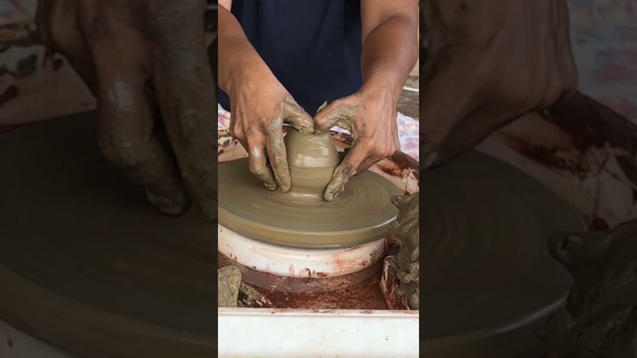 Pottery making #pottery #potterymaking #kaviartstudio #shortsviral #trendingart