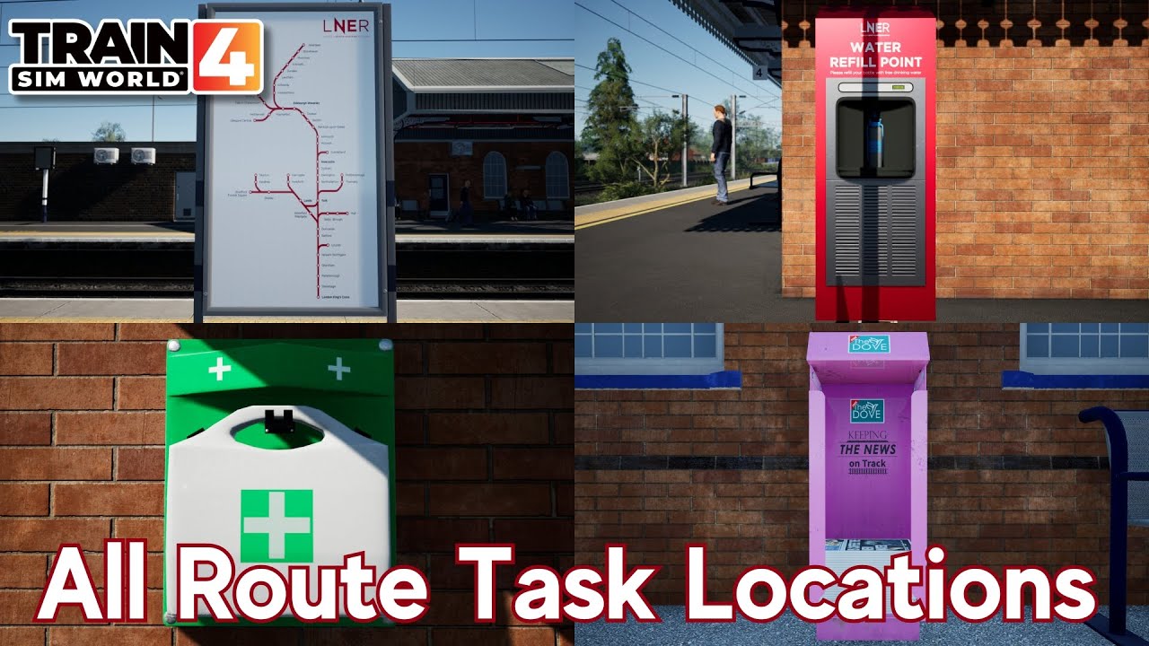 All Route Task Locations - East Coast Main Line: Peterbrough - Doncaster - Train Sim World 4