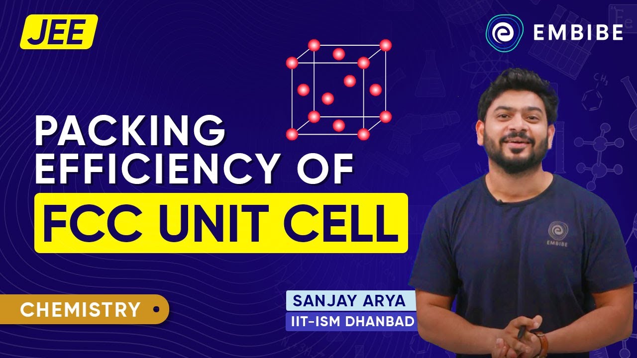 Packing Efficiency of FCC Unit Cell | Sanjay Arya IIT | Chemistry | JEE | Embibe: Achieve JEE