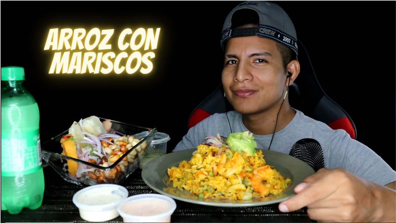 ASMR   ARROZ CON MARISCOS + CEVICHE PERUANO