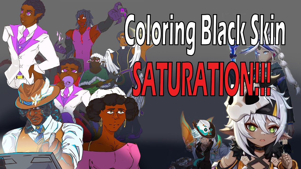 How a Black Artist Colors Dark Skin | #art #characterdesign #blackhistorymonth
