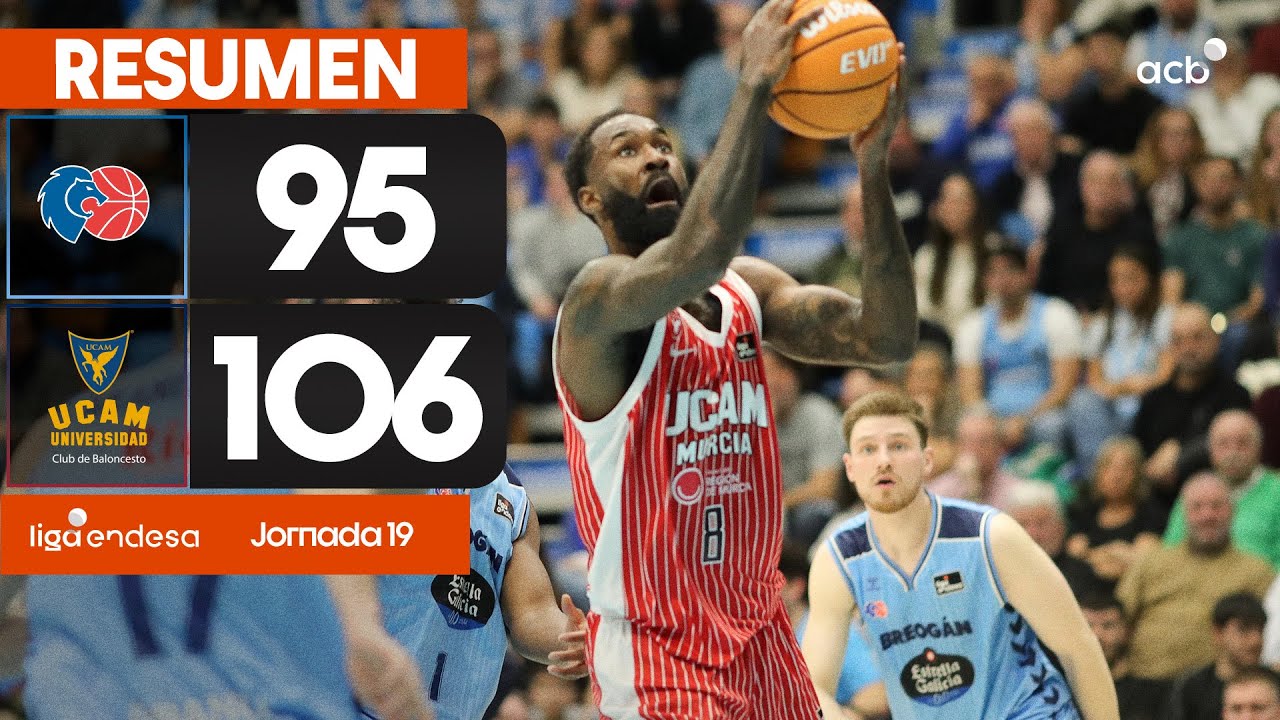 Río Breogán - UCAM Murcia (95 - 106) RESUMEN | Liga Endesa 2025-26