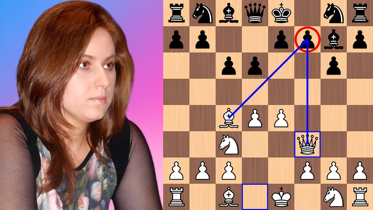 Judit Polgar smashes Shirov's Modern Defense