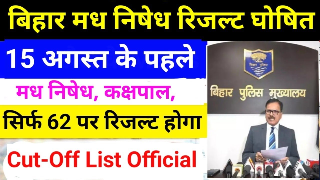 Bihar Prohibition Constable Result Date Announced | Bihar Prohibition Result Date 2026 | Bihar Pr...